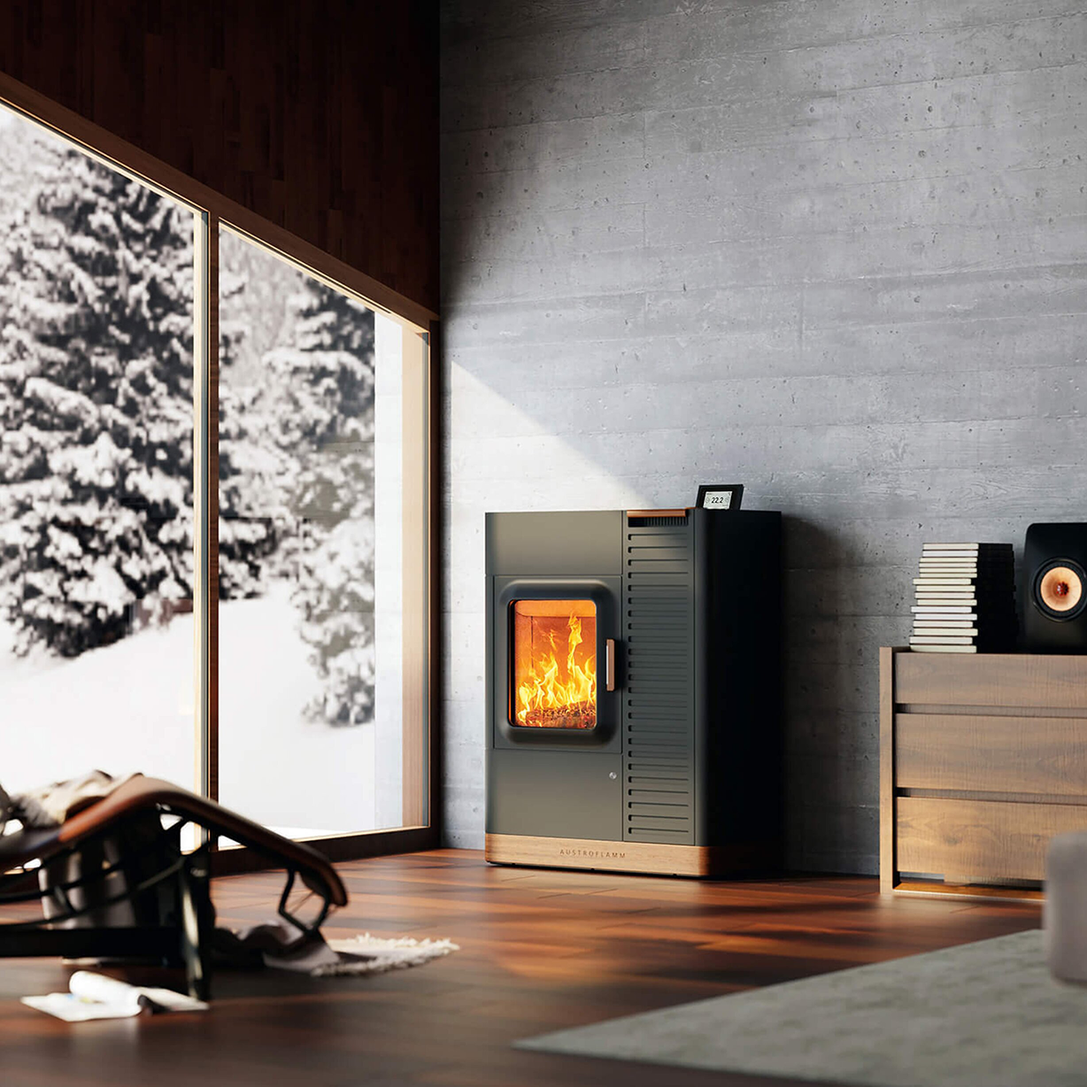 Austroflamm Mo Duo Hybride Kachel showroom model !!