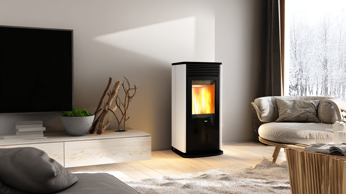 pelletkachel met hoog rendement en strak design