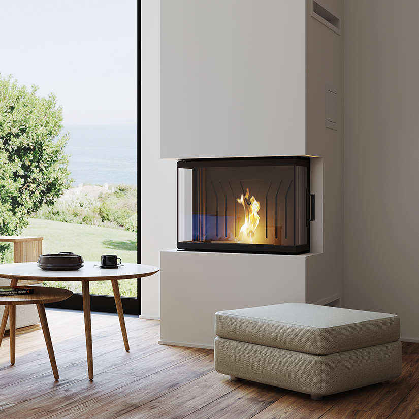 Nordic Fire Inbouw met 3 zijdige ruit